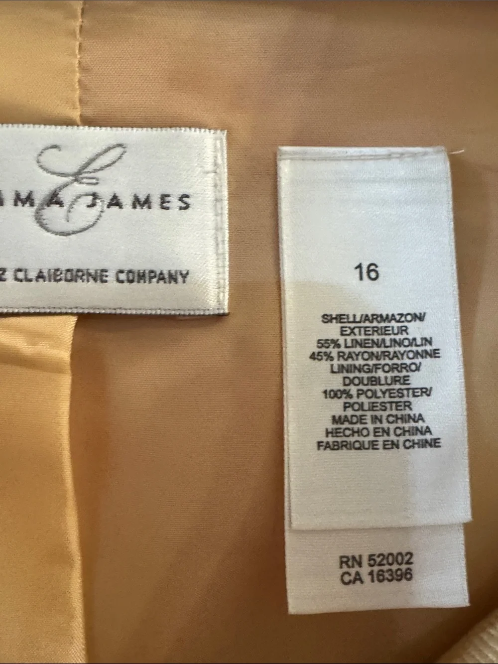 Y2K Liz Claiborne Emma James size 16 summer Jacket cottagecore creme pink - Picture 5 of 11